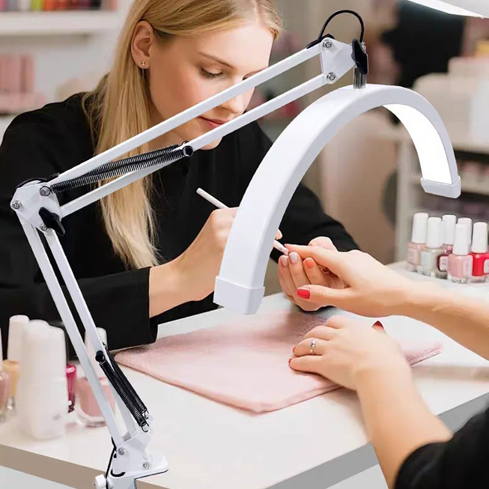 Beauty No Makeup - ไฟเสริมแบบหนีบ สำหรับใช้บนโต๊ะทำงานขนาด 16 นิ้ว ในร้านเสริมสวย ร้านสักคิ้ว